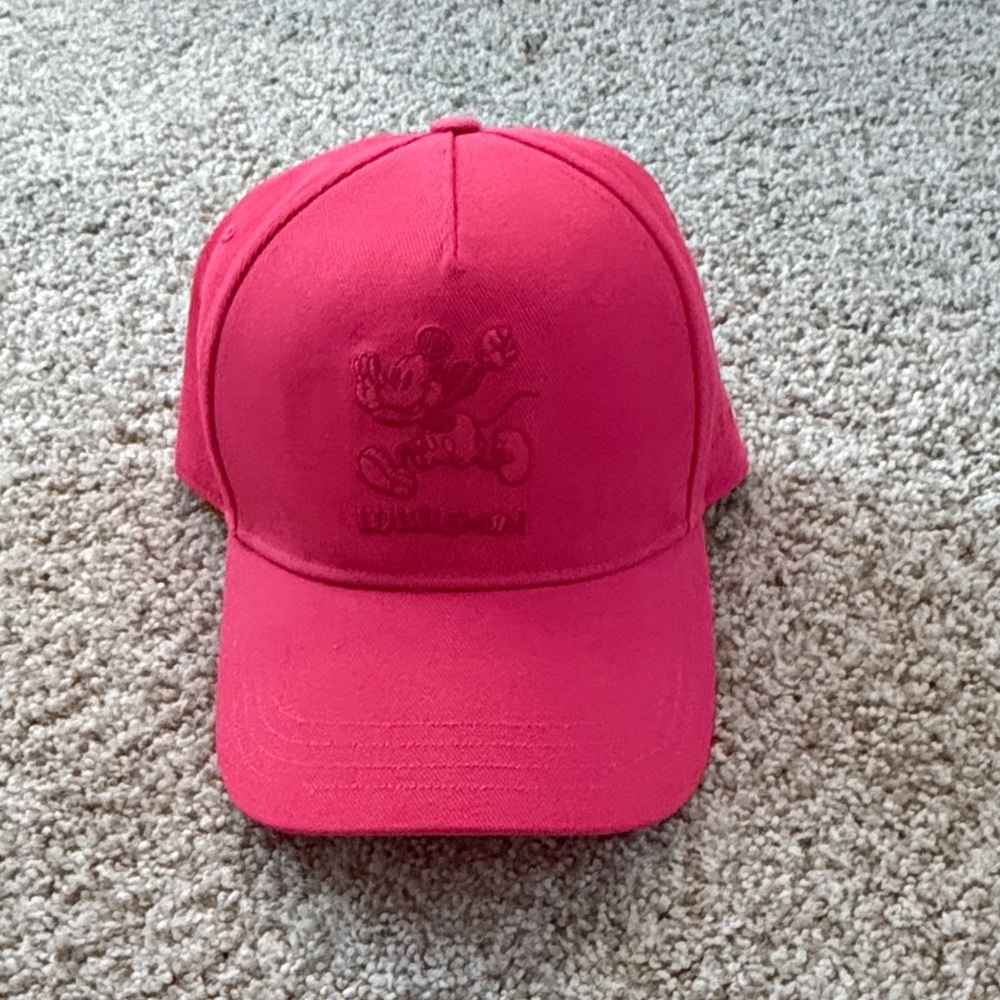 Disney x Lululemon Hot Pink Embroidered Logo Cap